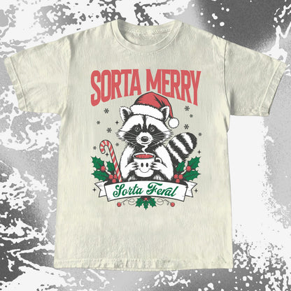 Sorta Merry Sorta Feral Raccoon Christmas