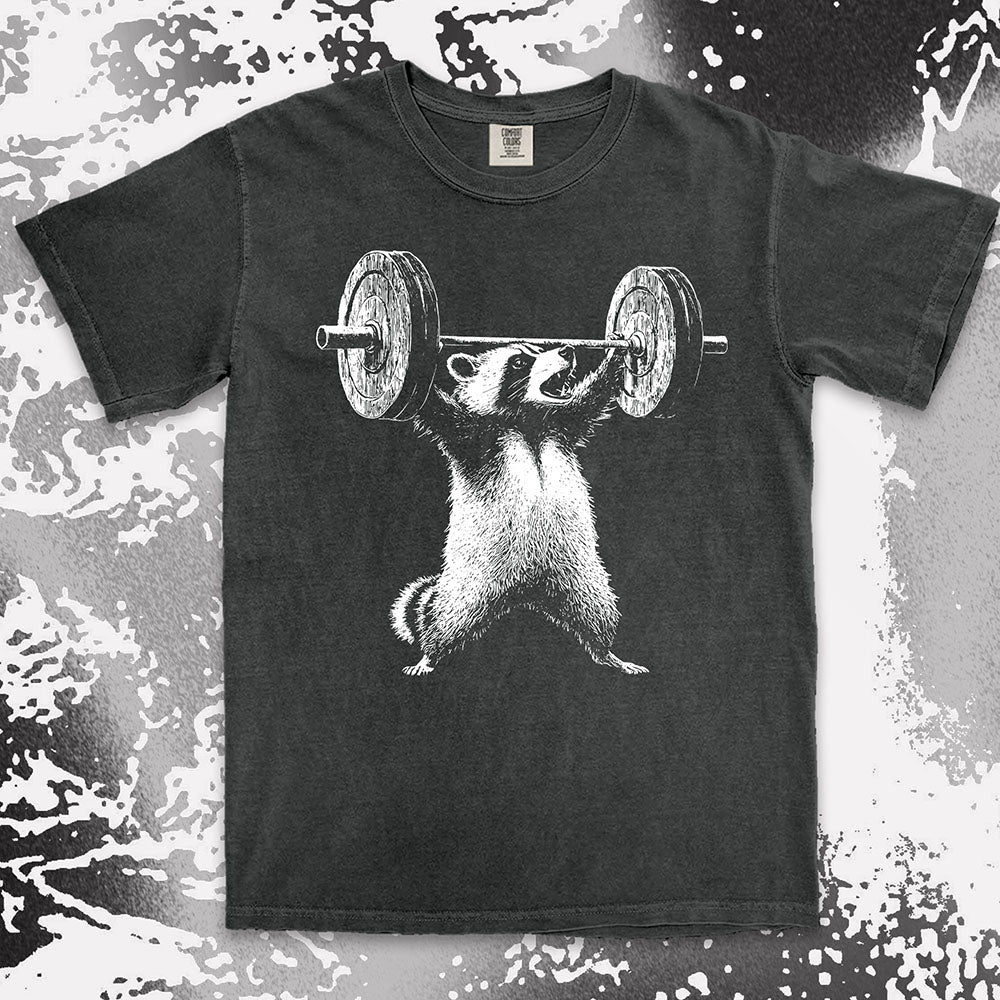 Weightlifting Raccoon Shirt