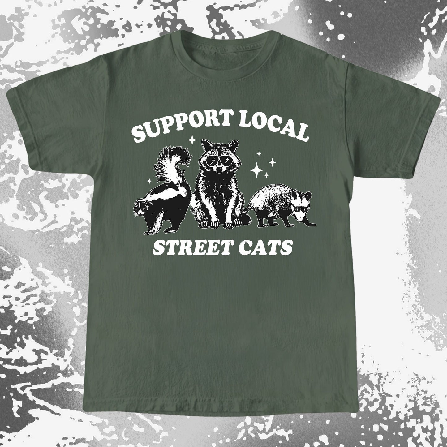 Support Local Street Cats Raccoon Skunk Opossum