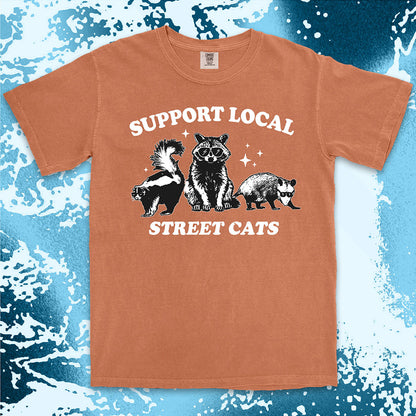 support local street cats shirt funny raccoon possum skunk tee