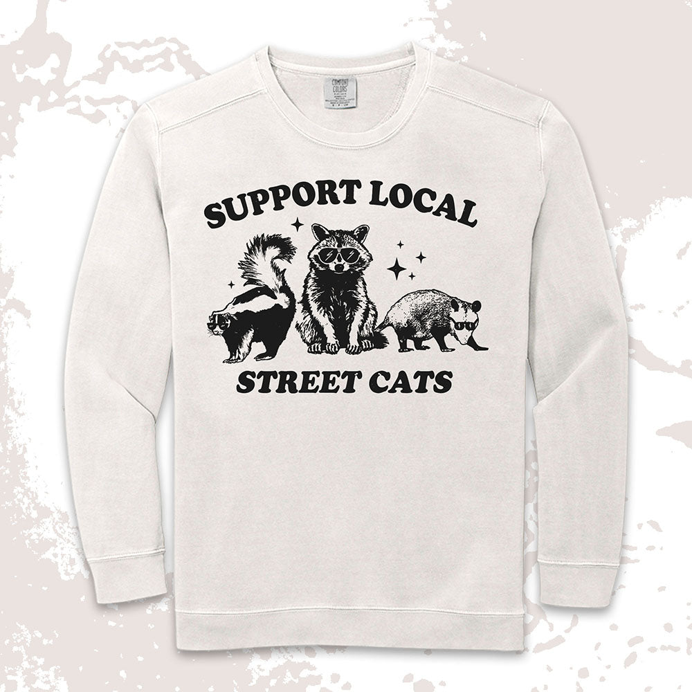 support local street cats shirt funny raccoon possum skunk tee