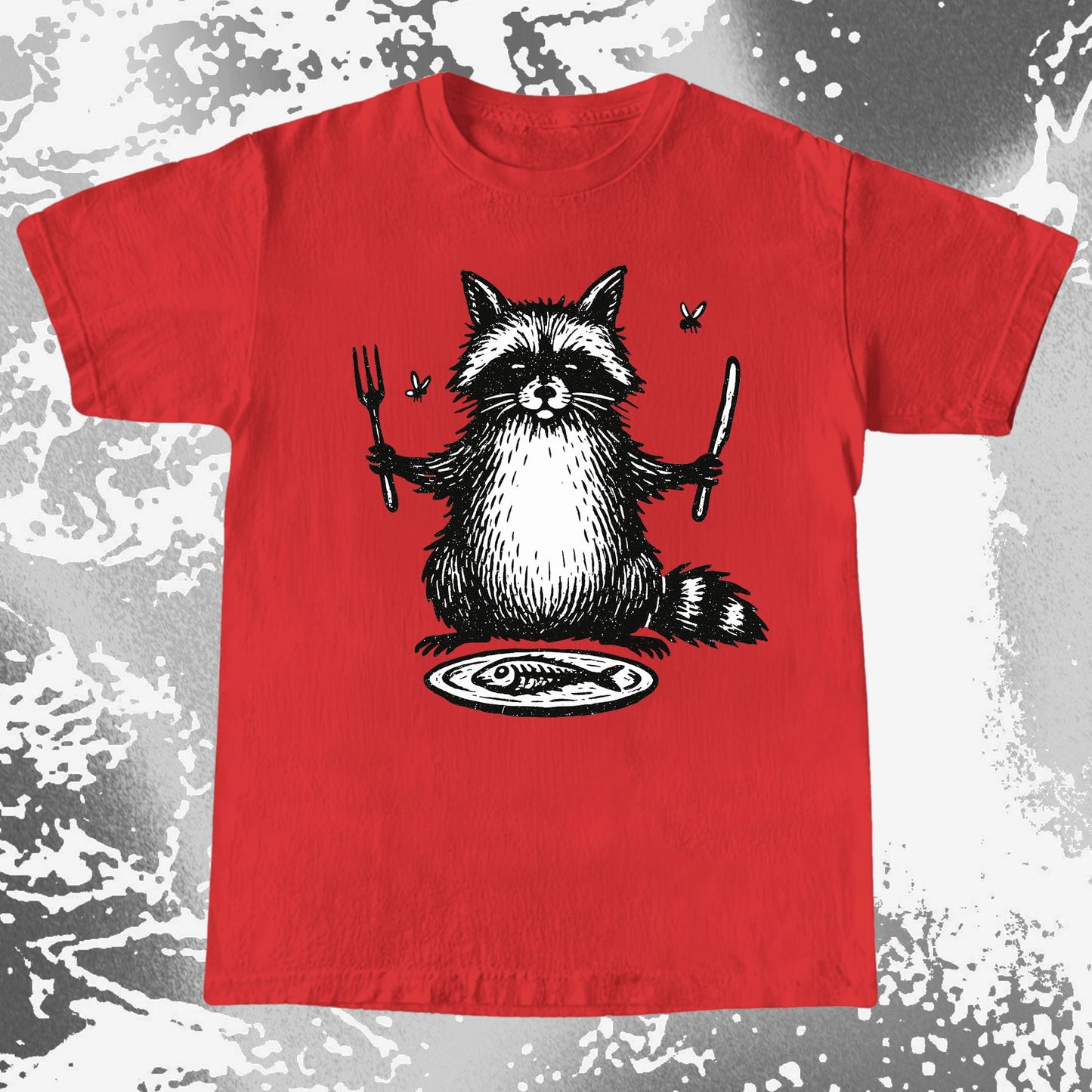 Hungry Raccoon Dinner Funny