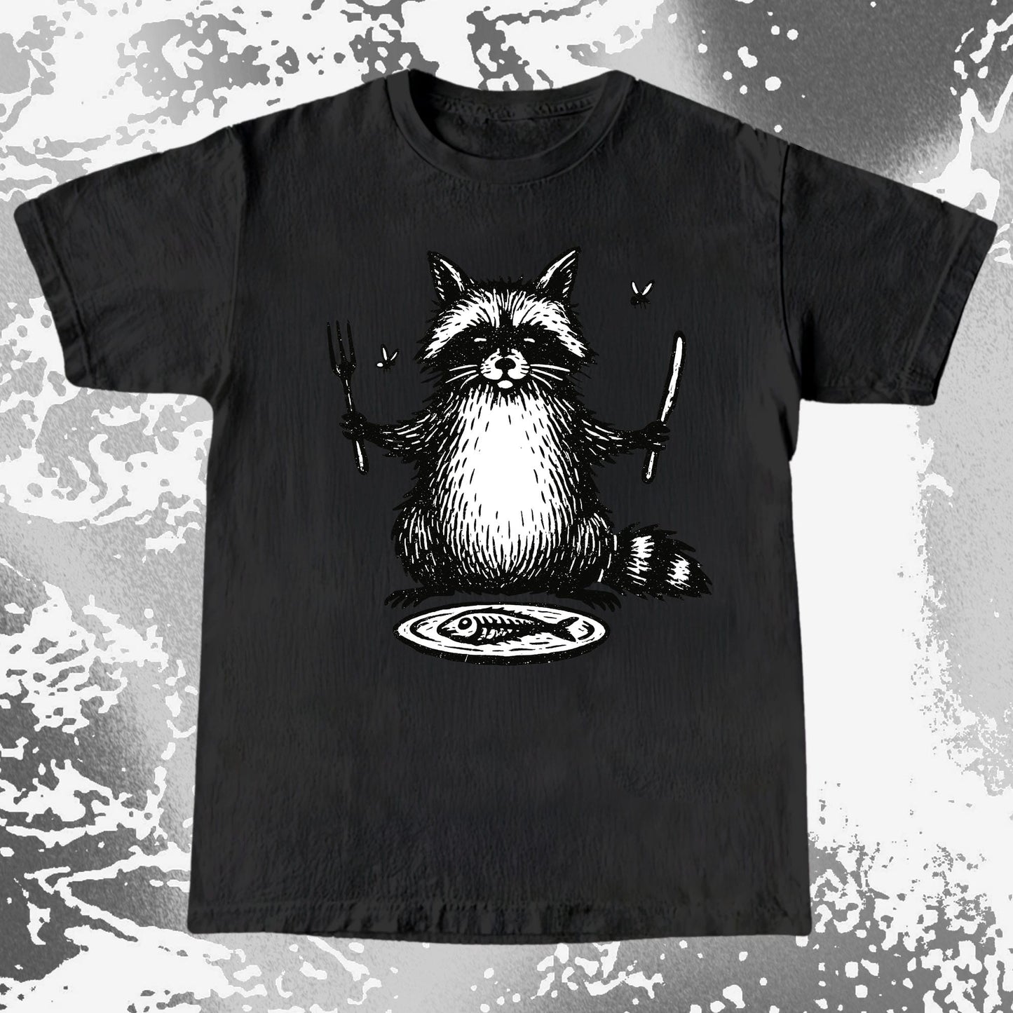 Hungry Raccoon Dinner Funny