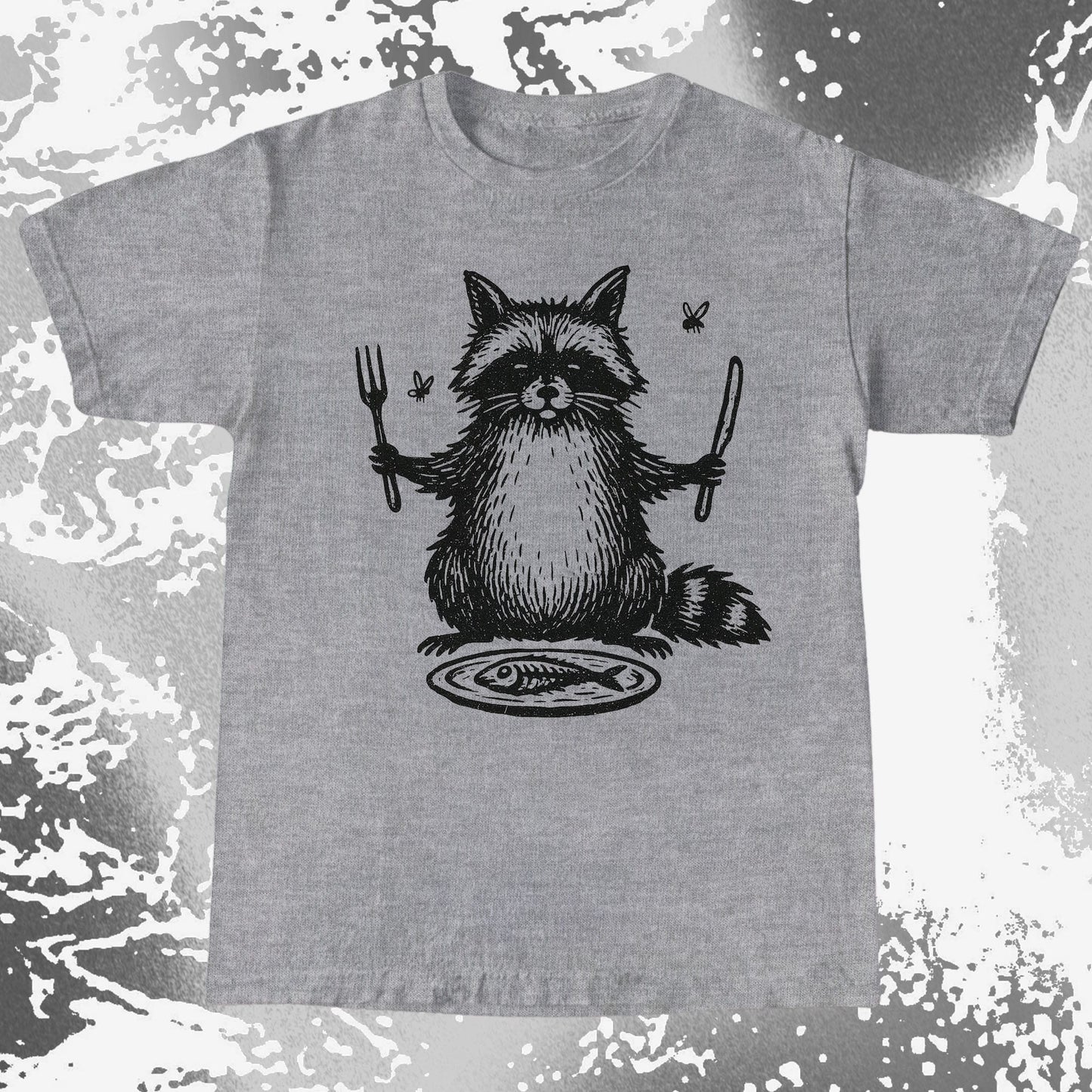 Hungry Raccoon Dinner Funny