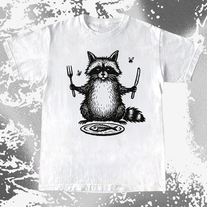 Hungry Raccoon Dinner Funny