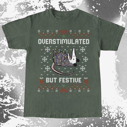 Overstimulated But Festive Christmas Possum