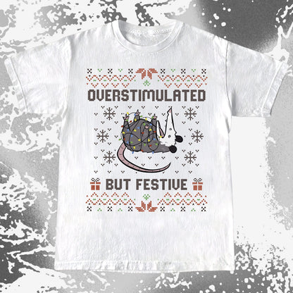 Overstimulated But Festive Christmas Possum