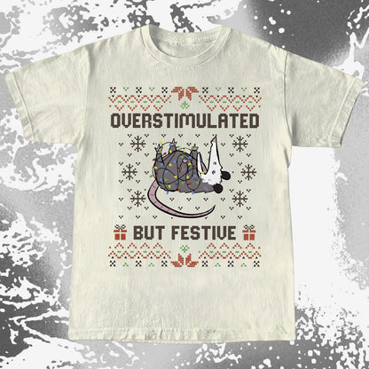 Overstimulated But Festive Christmas Possum