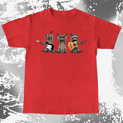 Funny Raccoon Band Playing Guitars Shirt