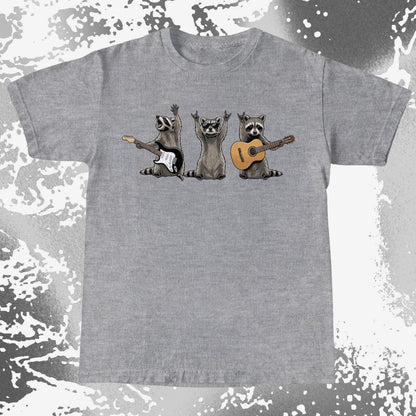Funny Raccoon Band Playing Guitars Shirt