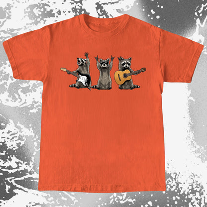 Funny Raccoon Band Playing Guitars Shirt